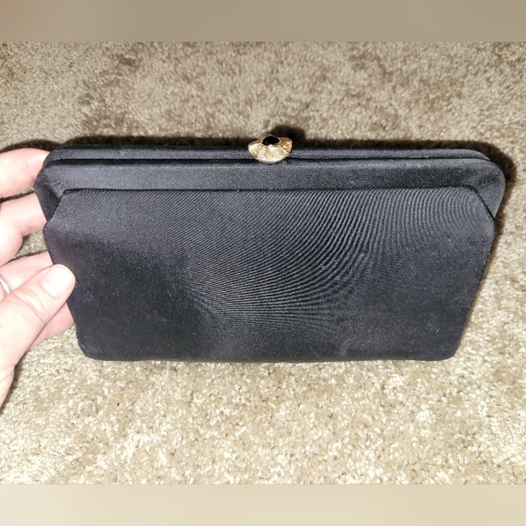 Vintage 1950-60 evening clutch with coin purse and optional handle - Picture 1 of 6